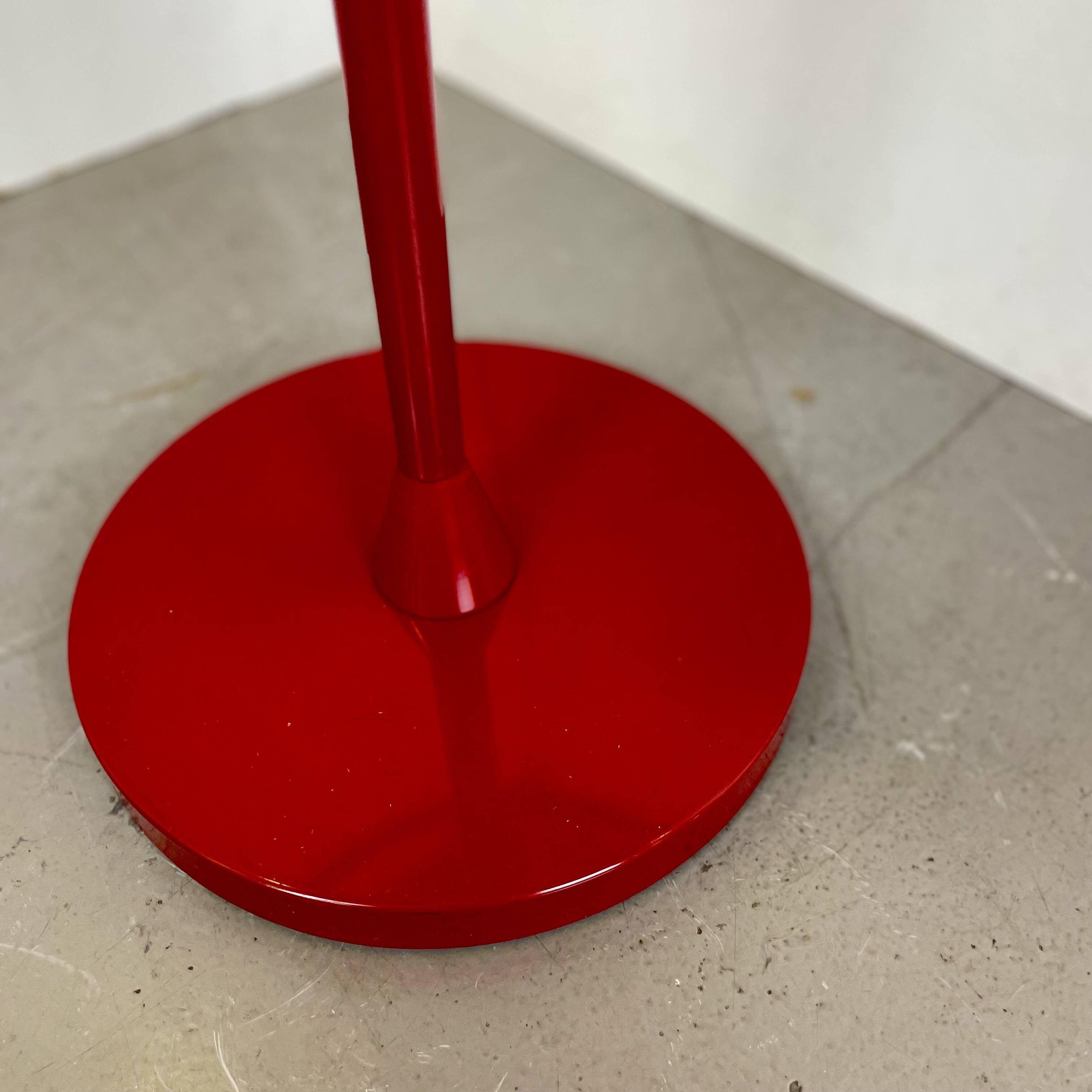 Postmodern Red Side Table, 1980s