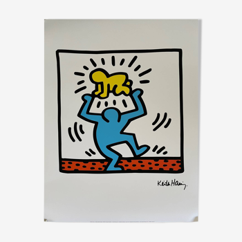Keit Haring (1958-1990), Untitled Yellow Baby, sous licence Artestar NY, imprimé au Royaume-Uni