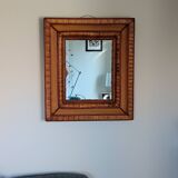 Miroir mural en rotin, osier et bois