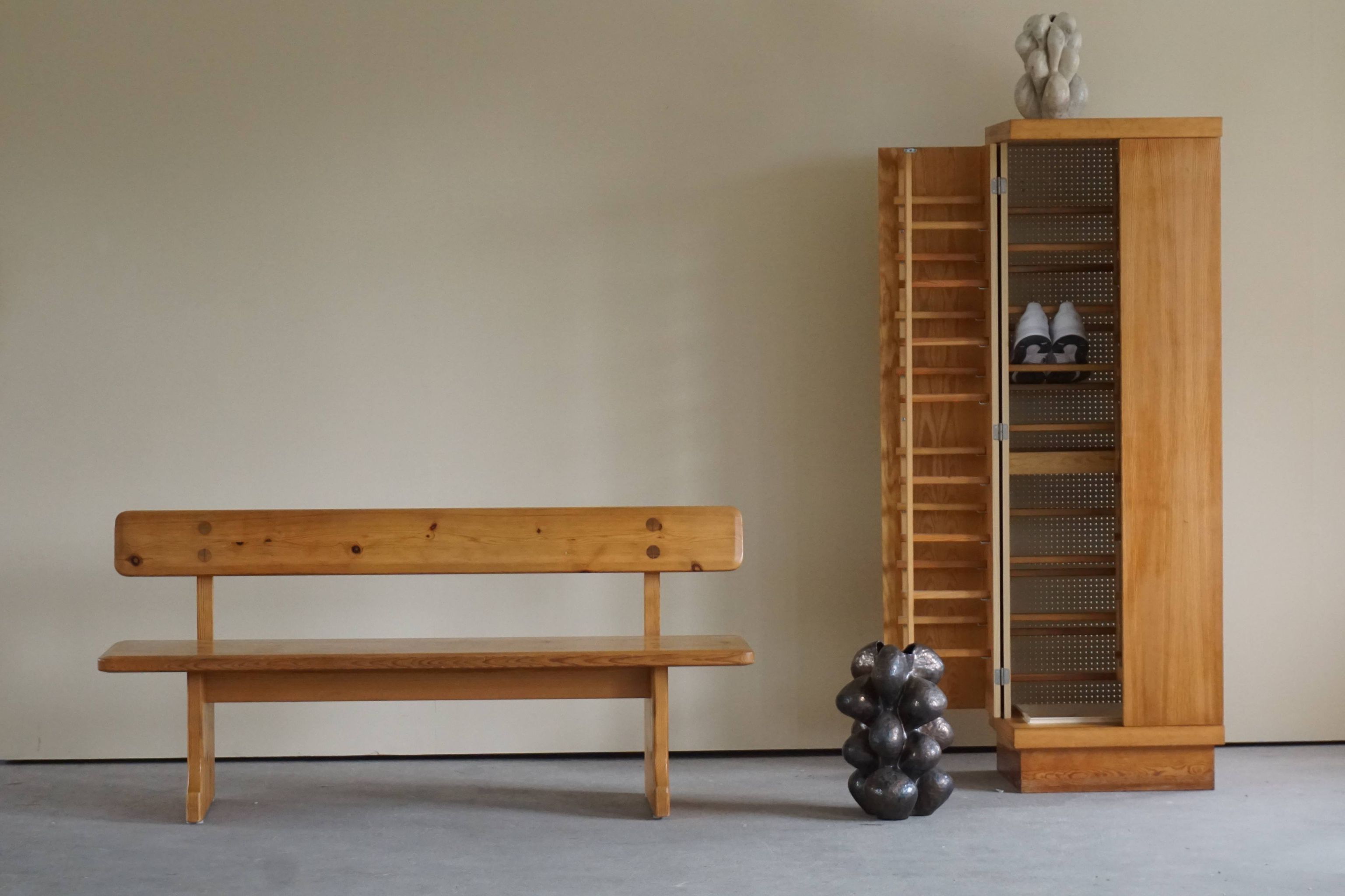 Mid century Swedish pine bench, made by Carl Malmsten for Karl Andersson & Söner, 1960s