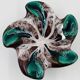Flower-shaped trinket tray by Zandrini for Vallauris