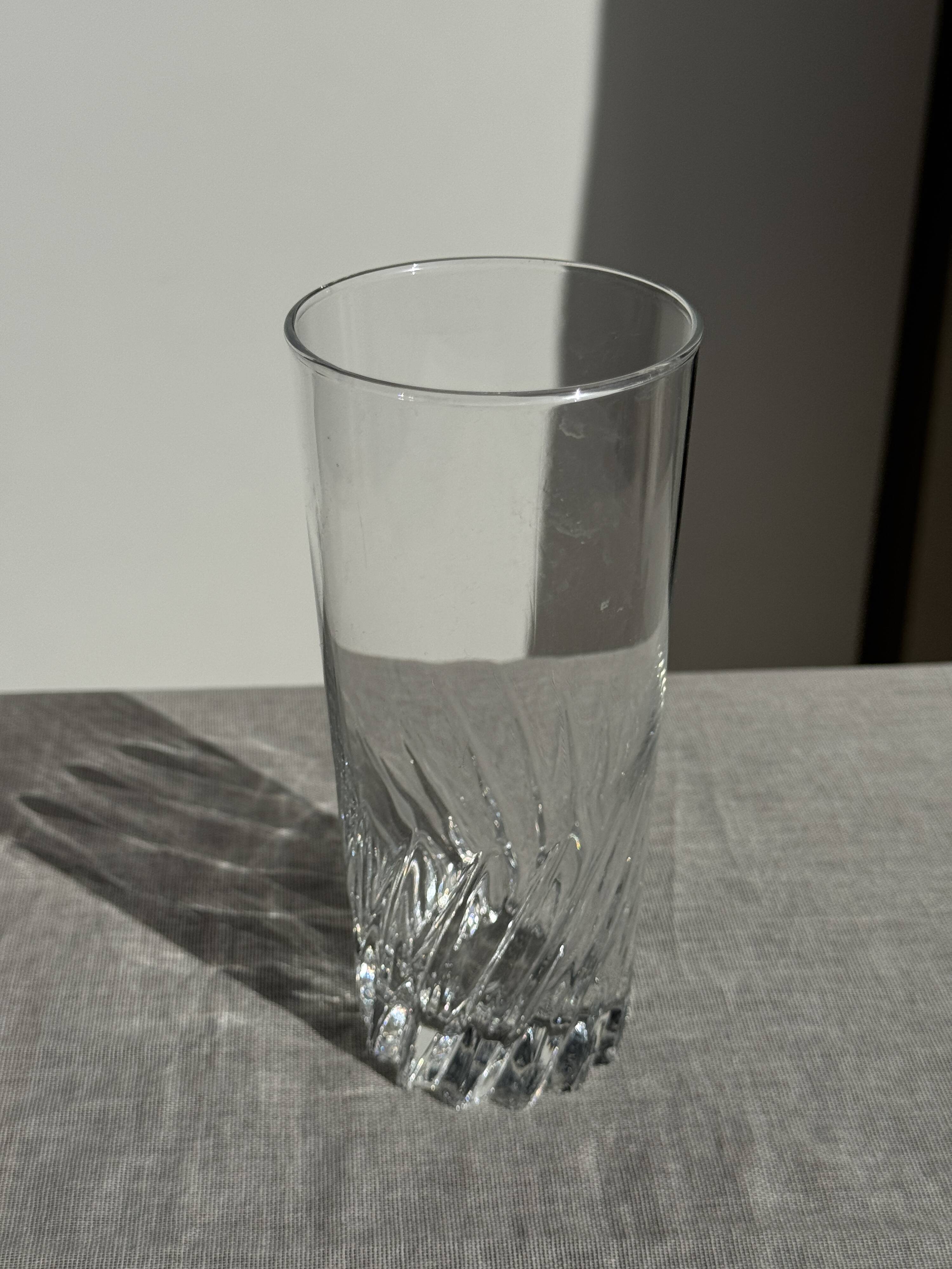 Set of 6 glass orangeade glasses H14.5 D7