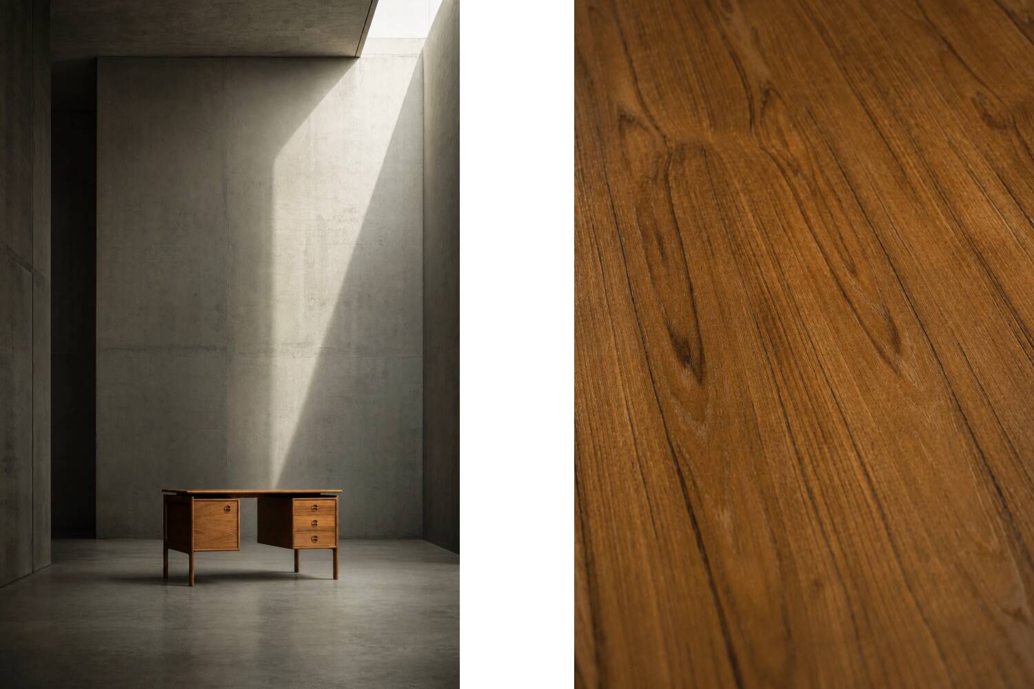Modern vintage Danish teak desk from the 1950s by Arne Vodder for GV Møbler.