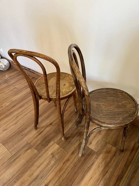Pair of Thonet style bistro chairs