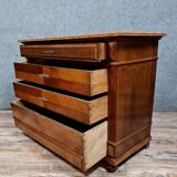 Louis XVI Style chest of drawers in walnut circa 1850-1880