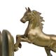 Brass prancing horses bookends figurines vintage copper 1970s