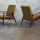 Pair of armchairs Olive Green by Jiri Jiroutek 1960