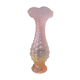 Pink frosted glass vase