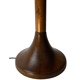 Lampe de table d’abat-jour de champignon en fausse toile de bambou, années 1960