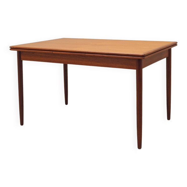 Table en teck, design danois, années 1970, production : Danemark