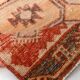 Turkish Red & Cream Oriental Vintage Runner Ruıg, 87x379Cm