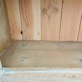 Grande bonnetière ancienne en bois bruit rénovée