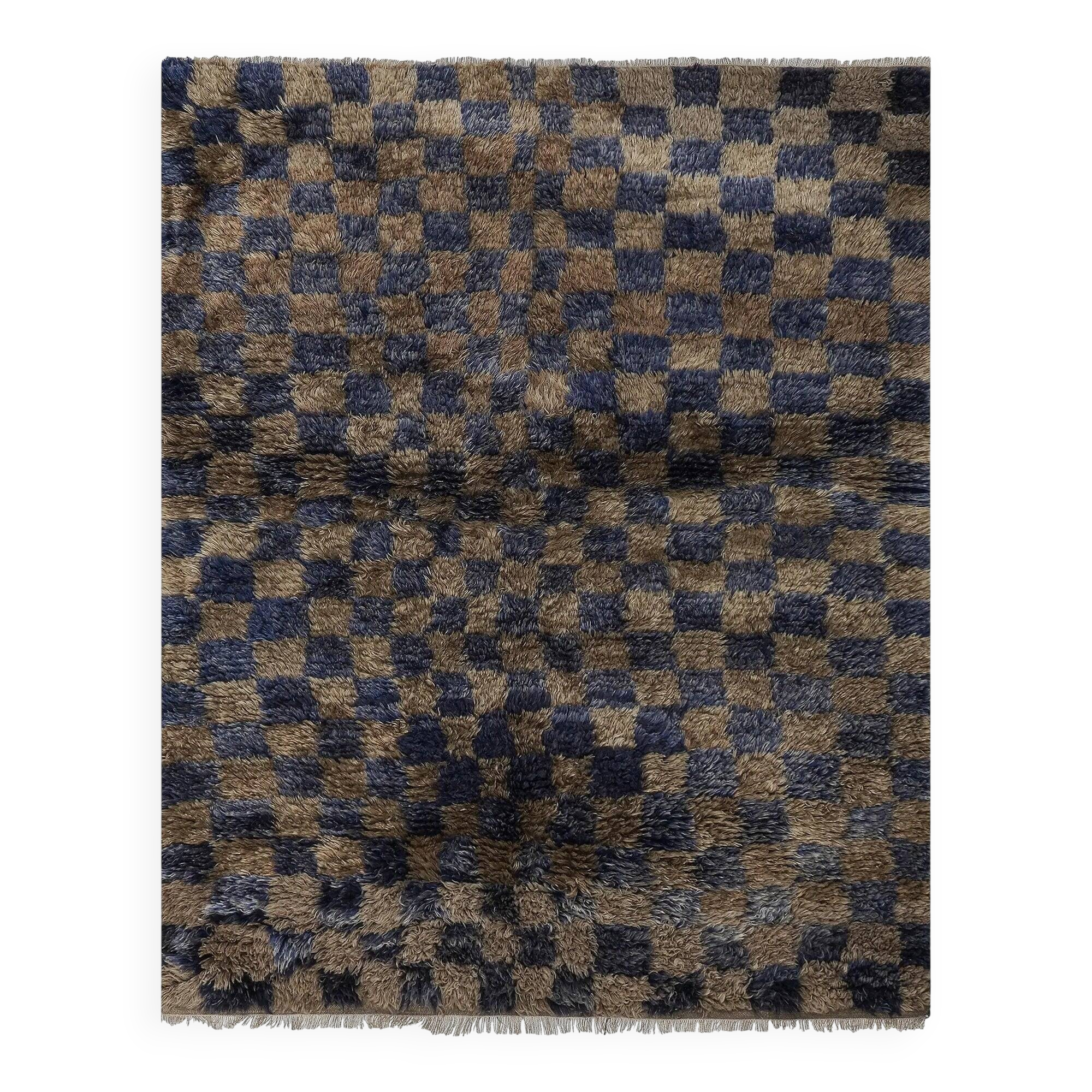 Vintage Turkish handmade rug 136x179 cm