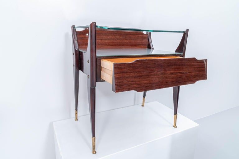 Set of 2 bedside tables by La Permanente Mobili Cant Italy 1950s