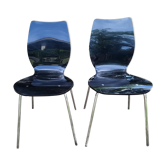 Lot de 2 chaises plexiglas vintage