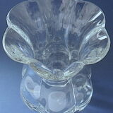 Polylobed vase in colorless crystal from Sèvres