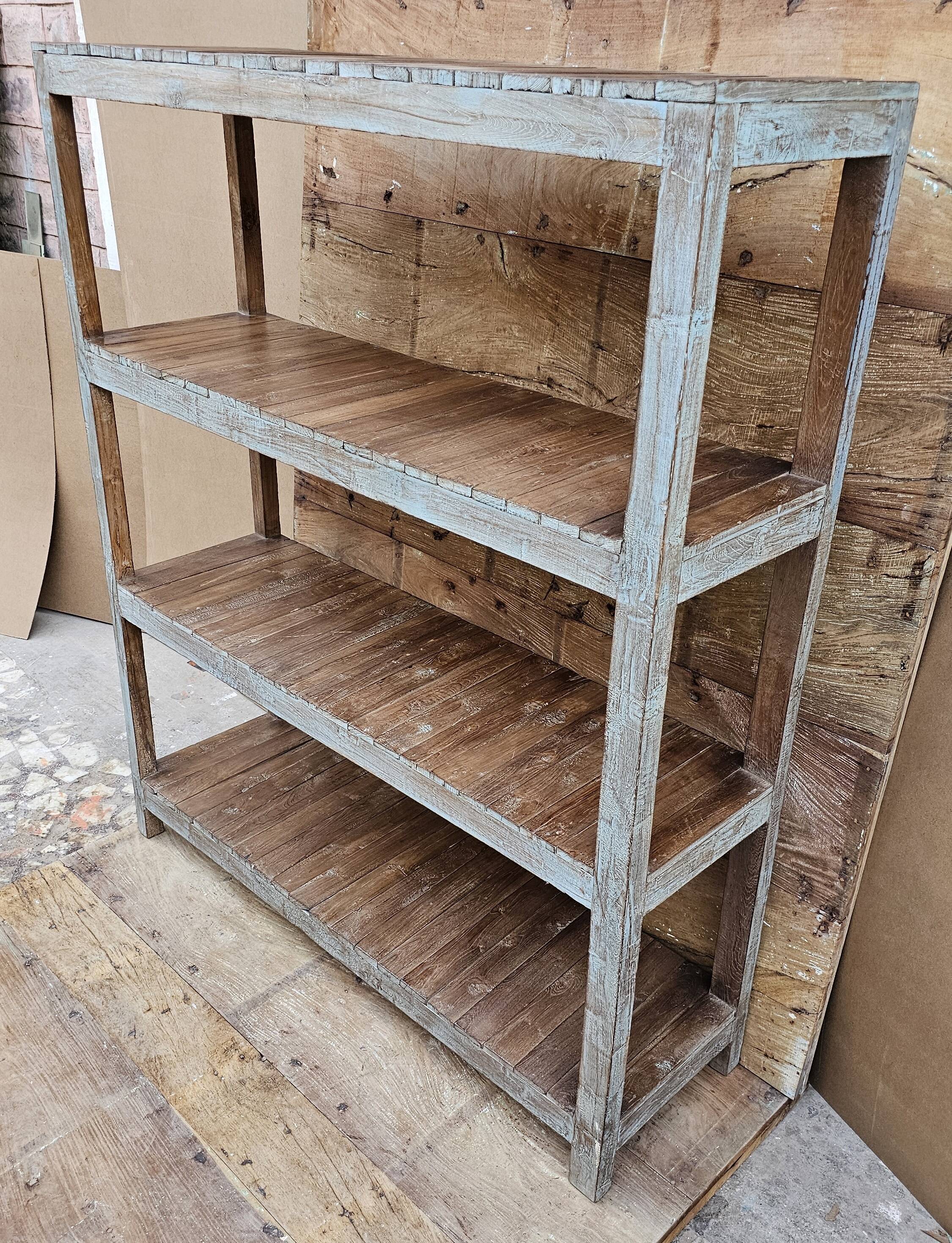 Old rack - workshop shelf in Burmese teak