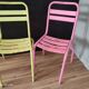 Set of 4 50s bistro chairs in rusty metal