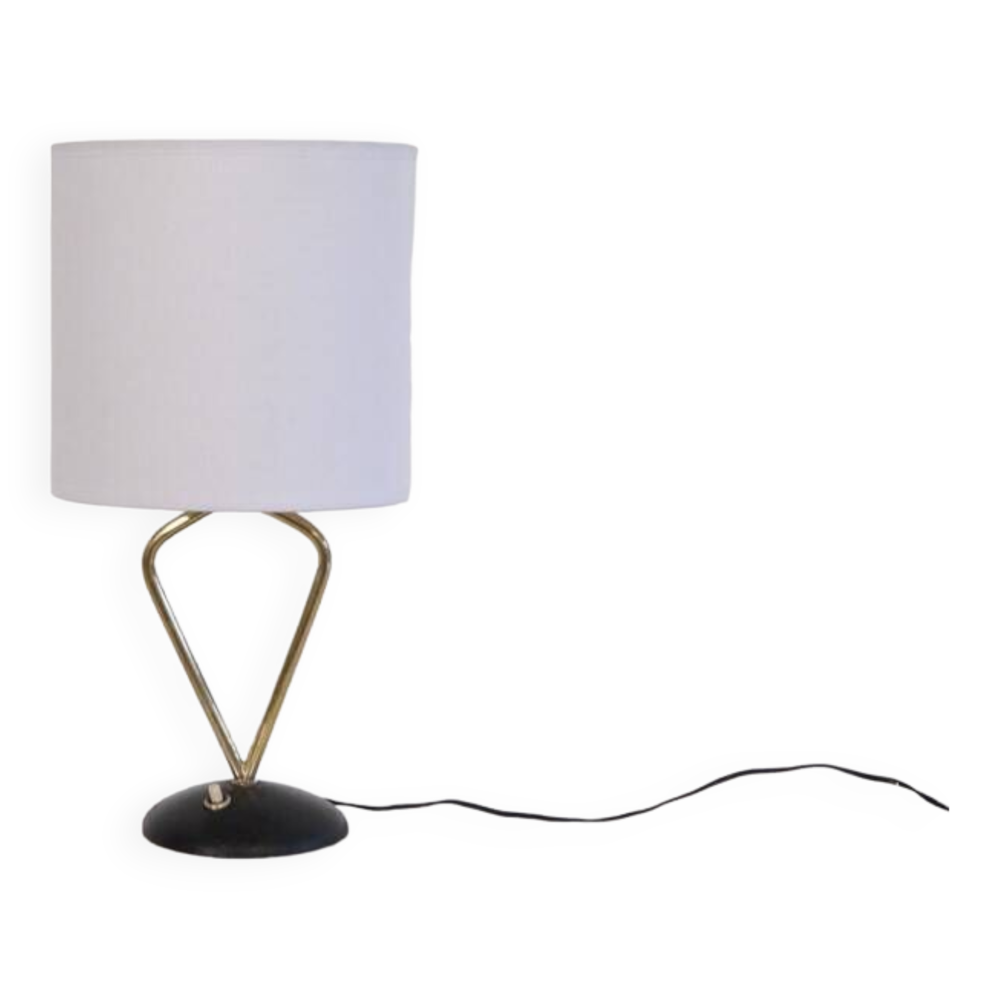 Vintage Arlus lamp in cast iron and brass