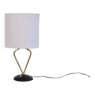 Lampe vintage de Arlus en fonte et laiton