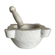 Mortier et pilon en marbre blanc 1900