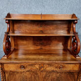 Vaisselier called Saint Hubert time Napoleon III in walnut bramble