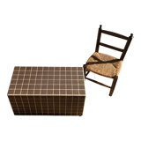 Side table column ceramic tiles