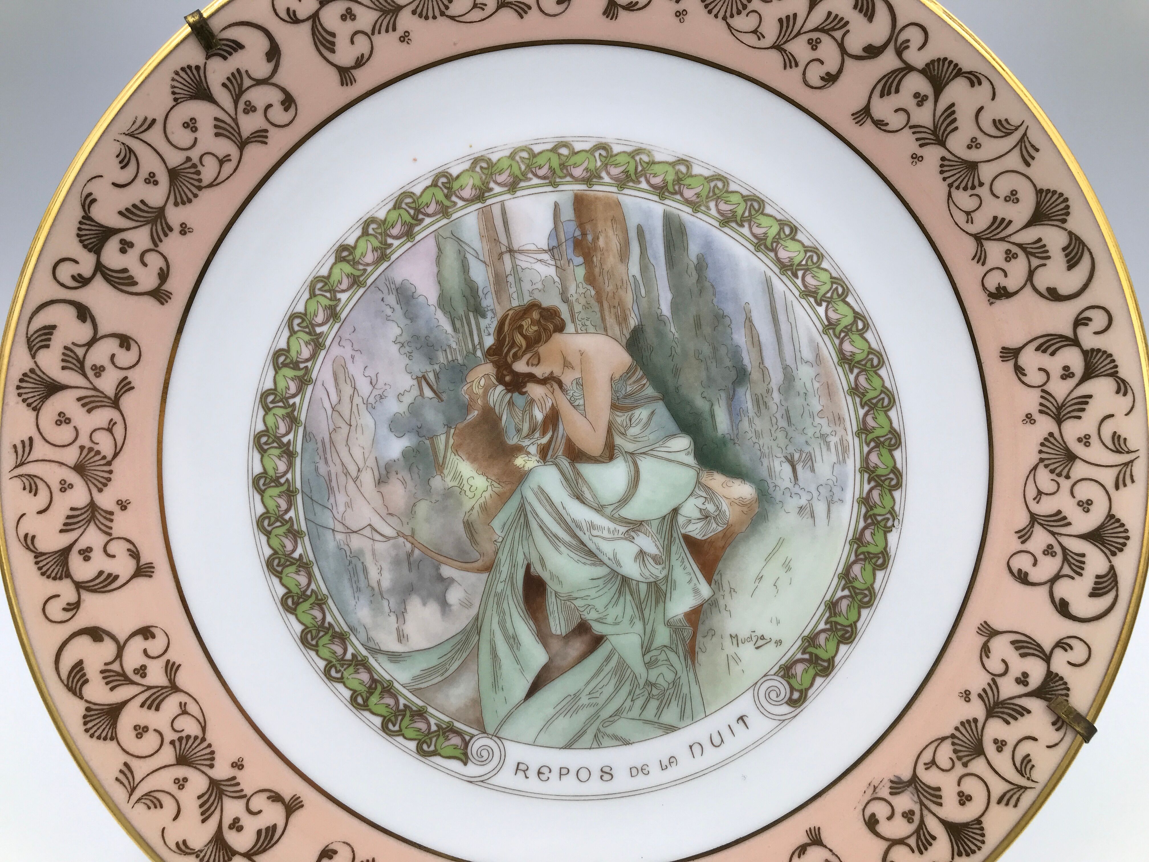 Limoges Mucha Alfons porcelain collection plate