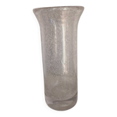 Grand vase en verre bullé style biot