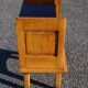 Vintage oak bedside table with splayed legs