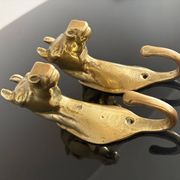 Pair of bronze coat hooks - Italy, 1950s