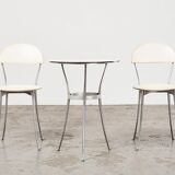Enzo Mari Pair of Tonietta Chairs + Trevi Table for Zanotta Italy 1985