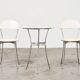 Enzo Mari Paire de Chaises Tonietta + Table Trevi pour Zanotta Italie 1985