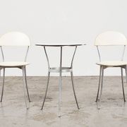 Enzo Mari Pair of Tonietta Chairs + Trevi Table for Zanotta Italy 1985