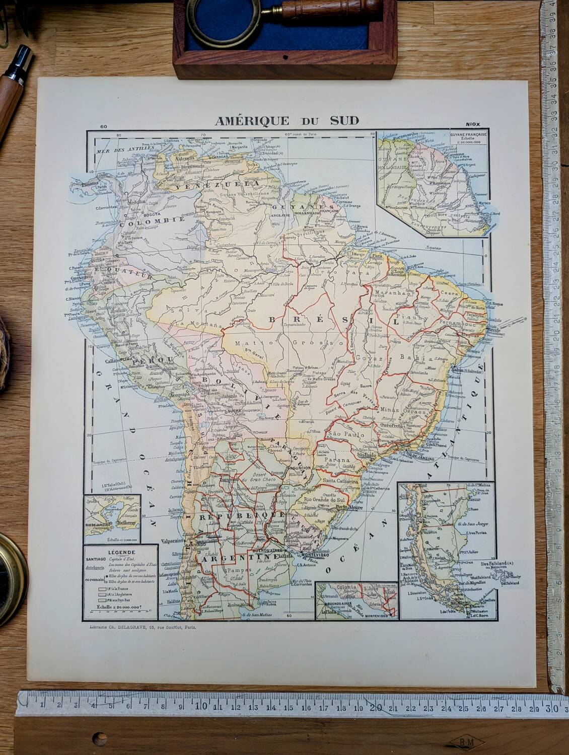 Printed in 1900, South America.