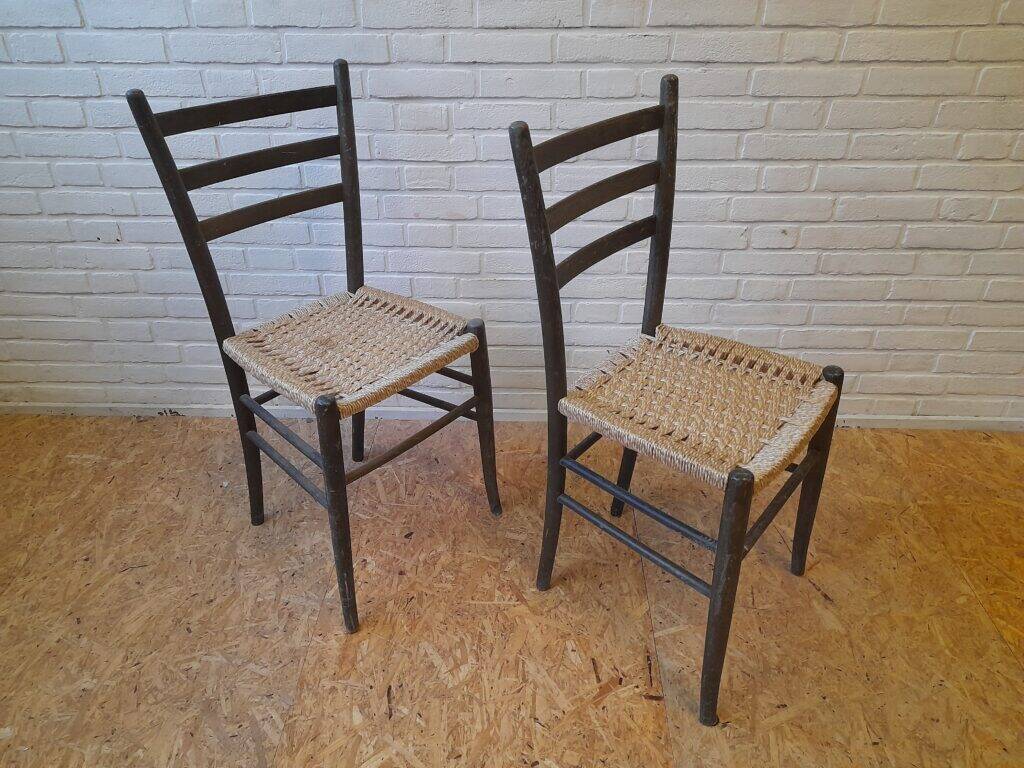 Pair of Italian bistro chairs