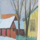 Tage Nilsson, Swedish Modern Landscape, 1960s, Oil on Panel, Framed