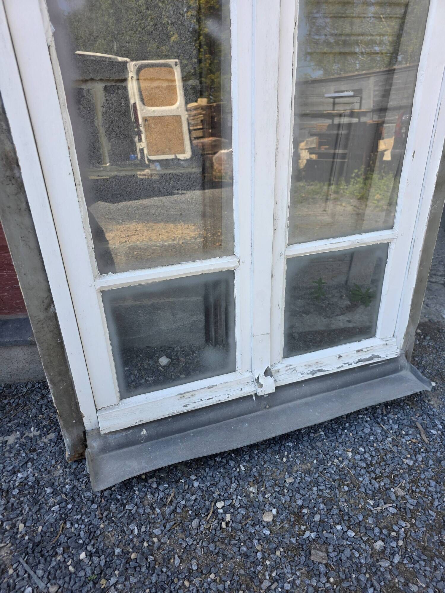 Old window in solid oak