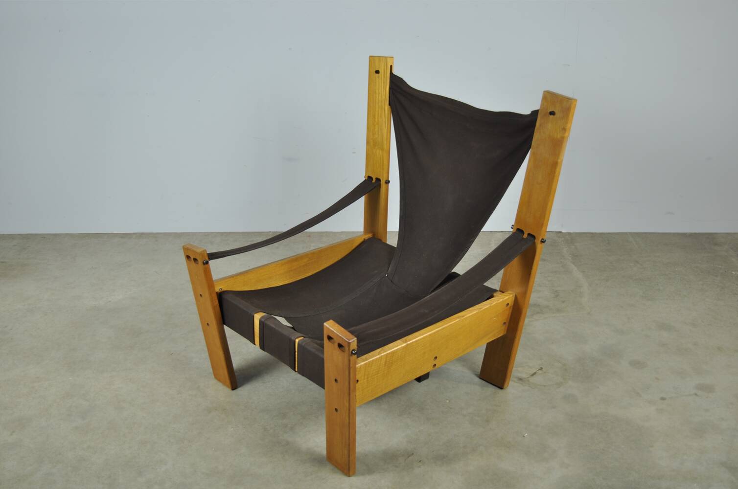Vintage safari easy chair by john de haard / 1960s  gebroeders jonkers