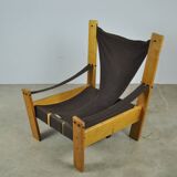 Vintage safari easy chair by john de haard / 1960s  gebroeders jonkers