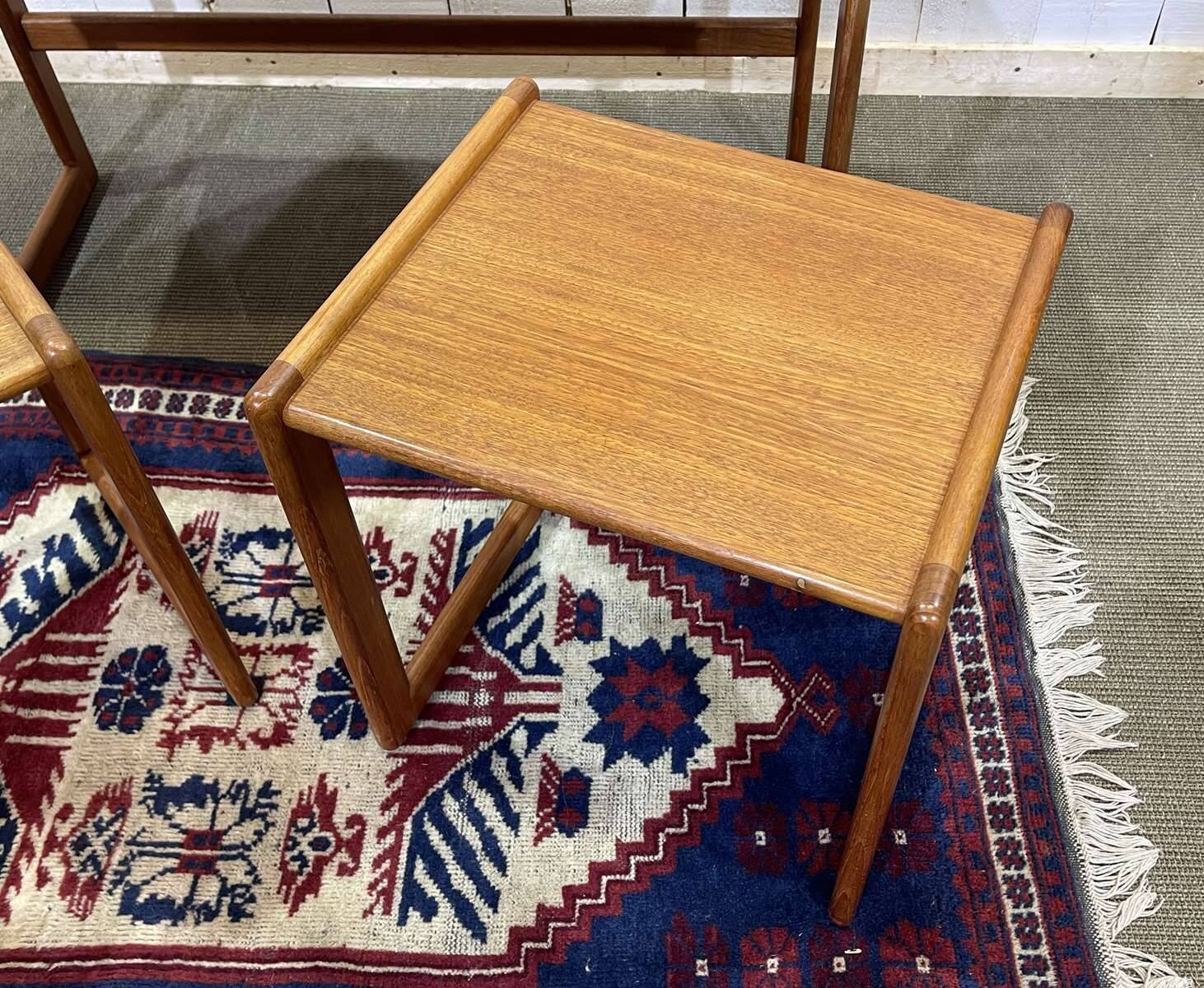 Set of 3 teak nesting tables from the 70s