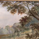 Fête dans le jardin, aquarelle encadrée fin XIXe