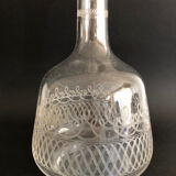 Etched glass carafe