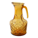 Vintage Designer Italian Amber Glass Carafe / Mid-century Jug / Bormioli