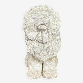 Ceramic lion sculpture