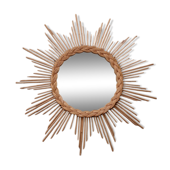 Rattan mirror