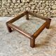 Table basse bois et verre