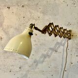 Brass accordion arm wall lamp by alfred müller for amba – 50s