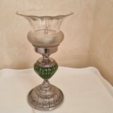 Lampe de table élégant verre et metal