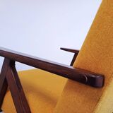 Mid Century Easy Chair Model B 310 Var in Yellow Tweed